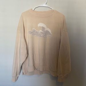 AMERICAN EAGLE WAVE RELAXED FIT CREW 🌊☀️💗